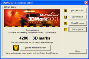 3DMark2001 SE Oveall Score Max